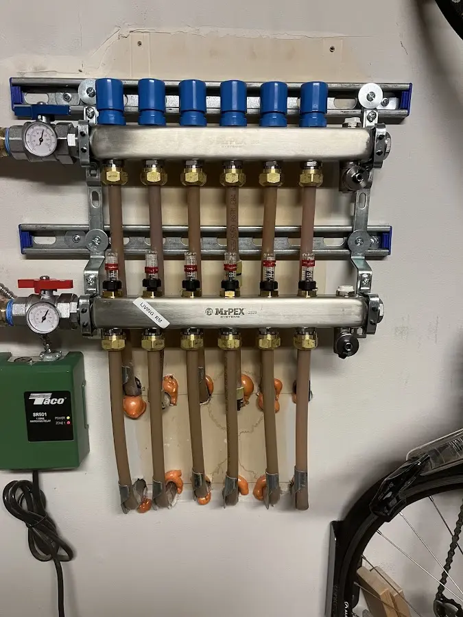 Plumber performing Gas Line Installation at a residential property in Sinking Spring